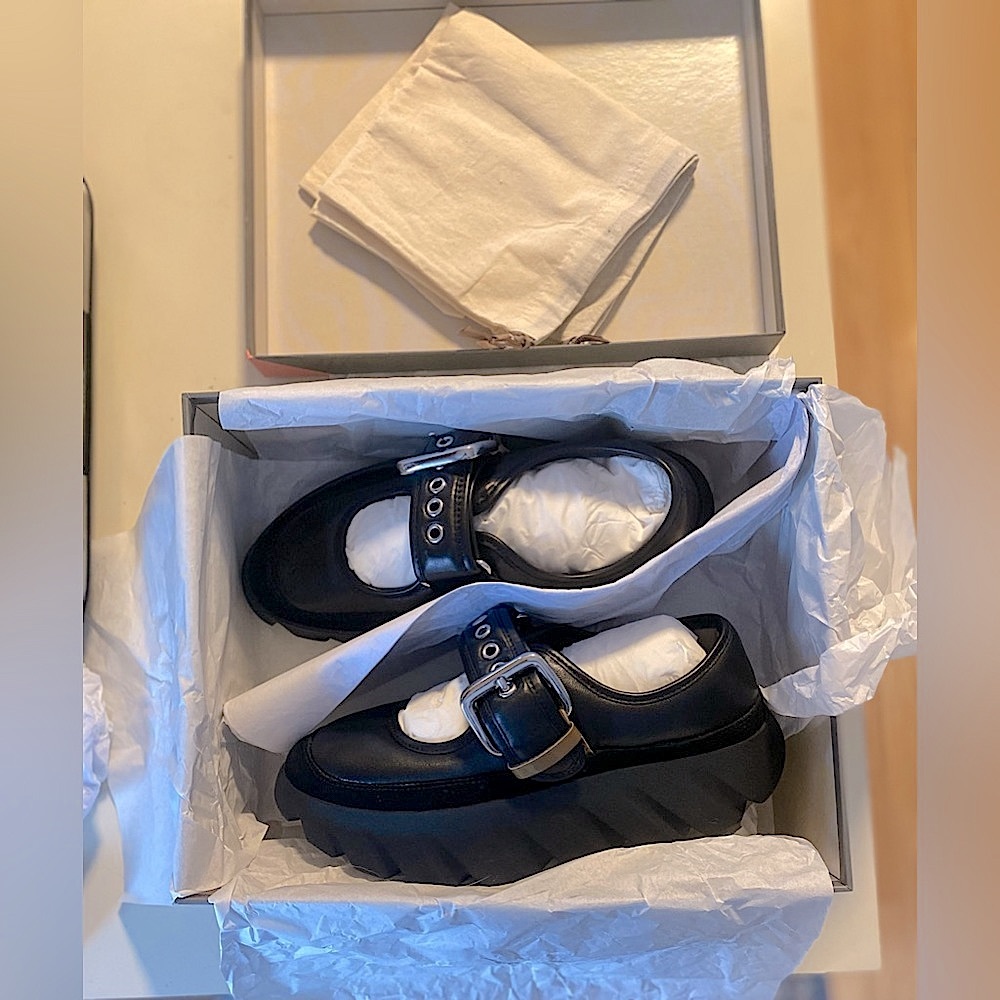 4CCCCEES Black “Tura Maya” Mary Jane Shoe